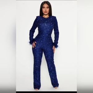 Royal blue sequin Jumpsuit